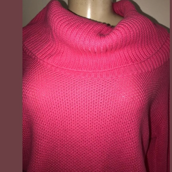 One7six Women’s sweater pink medium turtleneck - Picture 7 of 8